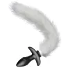 Kinky Puppy Plug vibrant avec Queue blanche Tail Curve 9 x 3.7cm Queue 30cm